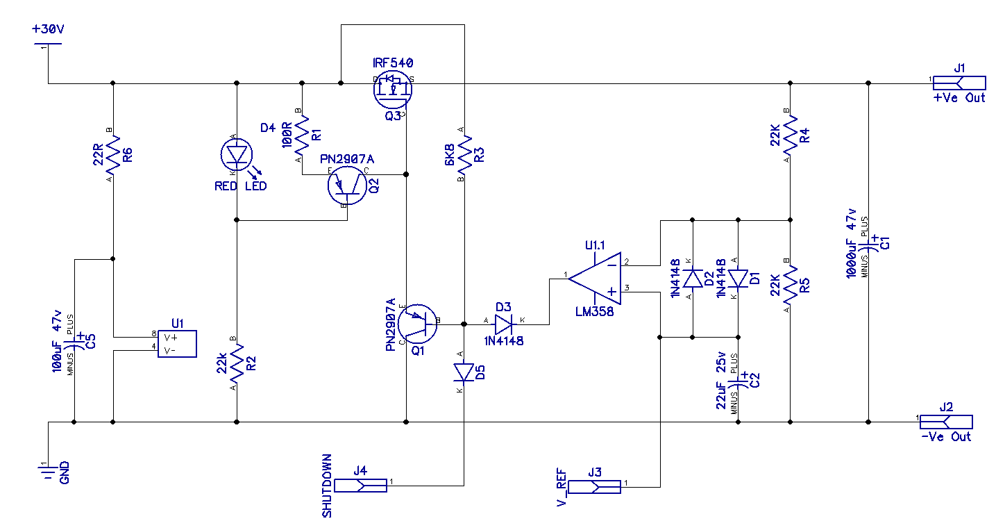The following schematic shows my initial 30 minute attempt at building 